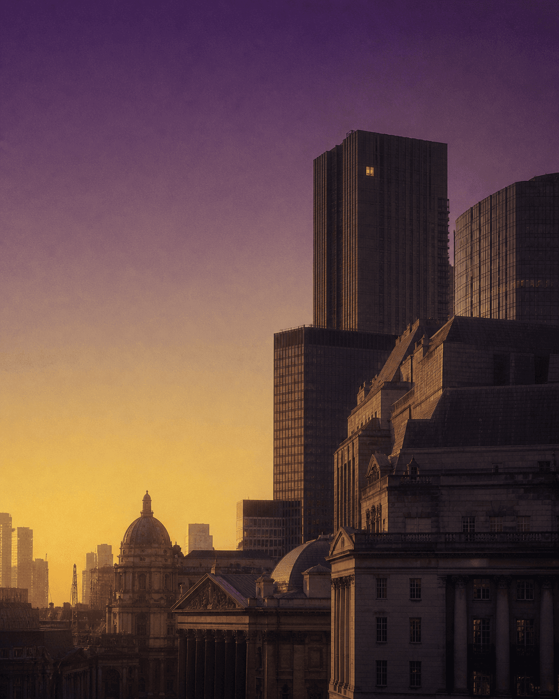Institutional skyline at dusk — Virtual Assets Chambers of Commerce